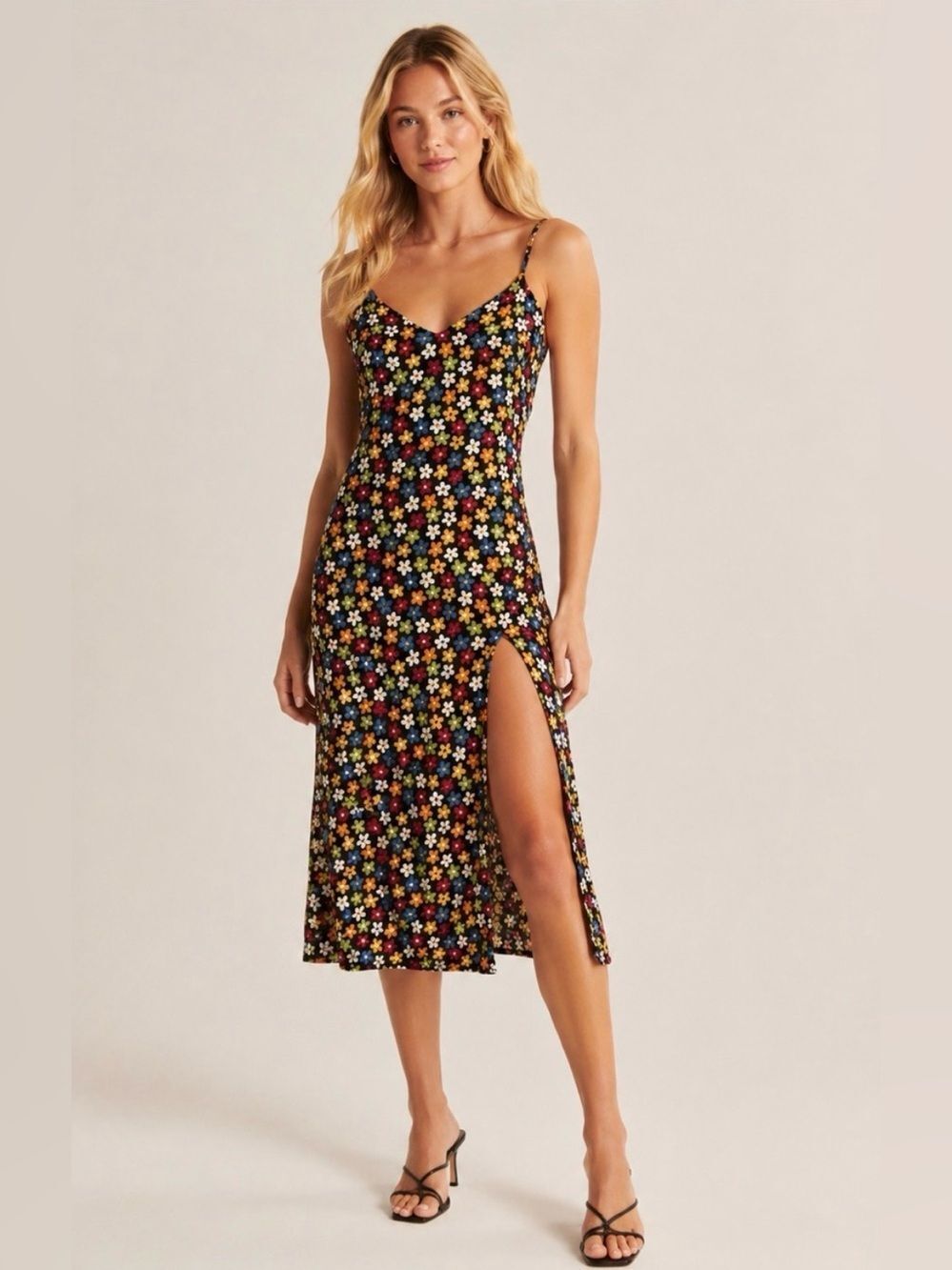 Reformation Crimini Midi Slip Dress | Size 4 | Side Slit | Daisy Print